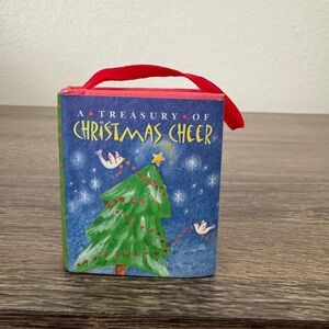 “A Treasury of Christmas Cheer”Mini Hanging Decoration Christmas Book.